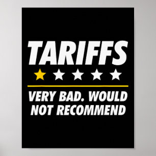 Trumptariff US skulle inte rekommendera taxor som Poster