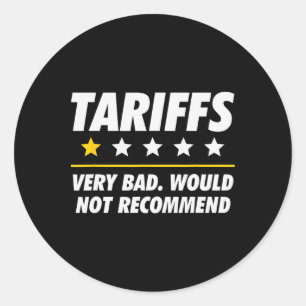 Trumptariff US skulle inte rekommendera taxor som Runt Klistermärke