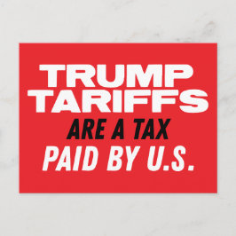 Trumptaxor är skatter som Betalats av US Red Vykort