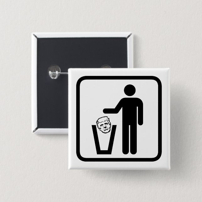 Trumptecken för sopor knapp (Framsida & baksida)