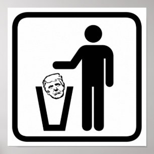 Trumptecken för sopor poster