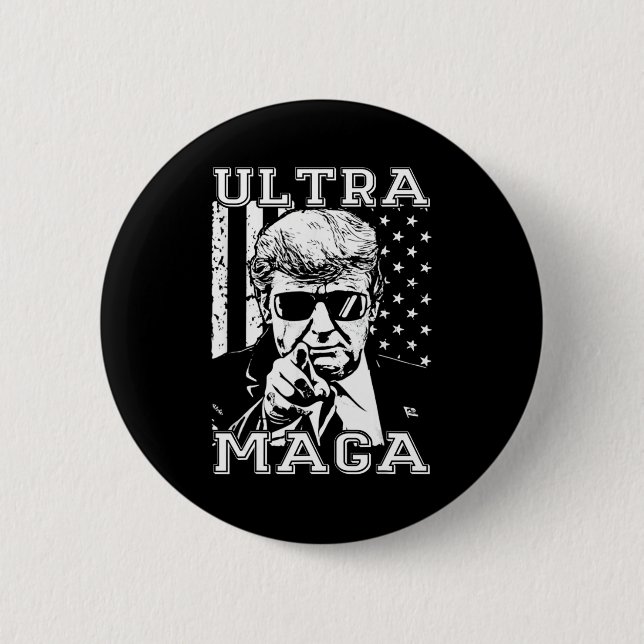 Trumptrender för Ultra MAGA Roligt Anti Biden US F Knapp (Framsida)