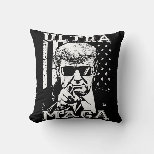 Trumptrender för Ultra MAGA Roligt Anti Biden US F Kudde (Framsida)