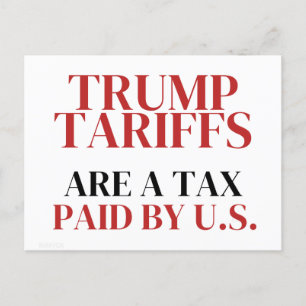 Trumptullarna är skatter som Betalats av US Red Vykort