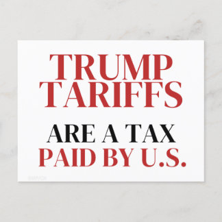 Trumptullarna är skatter som Betalats av US Red Vykort