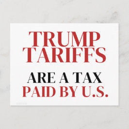 Trumptullarna är skatter som Betalats av US Red Vykort