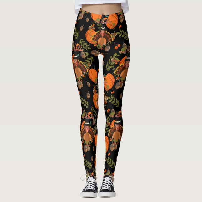 Trumpturkon för svart thanksgiving leggings (Framsida)