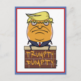 Trumpty Dumpty - Donald Trump-Tecknaden Vykort
