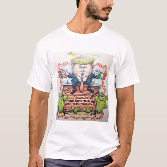 TRUMPTY DUMPTY SAT PÅ EN VÄGG T SHIRT (Framsida)