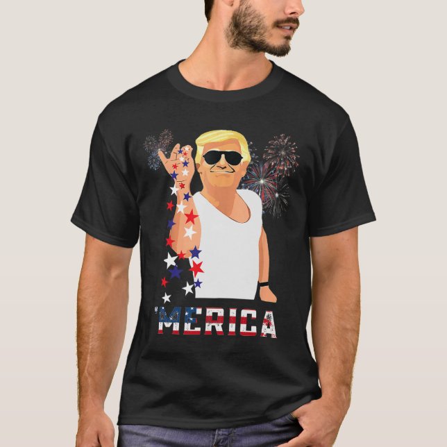 Trumputfall 2024 USA:s valpresident Donald T T Shirt (Framsida)