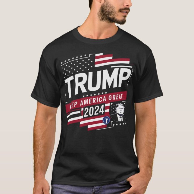 Trumpy 2024 - Behålla America Underbar T Shirt (Framsida)