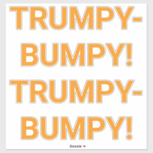 TRUMPY BUMPY Hankamer Artjunkhaus Comic Splash-Art Klistermärken