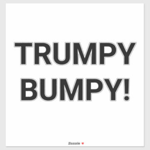 TRUMPY BUMPY Hankamer Artjunkhaus Comic Splash-Art Klistermärken