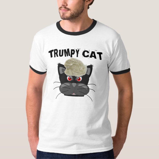 TRUMPY CAT Donald Trump Hair, underlig T-shirts (Framsida)