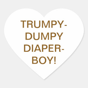 TRUMPY-DUMPY BLÖJBARN Hankamer Artjunkhaus Yummy Hjärtformat Klistermärke