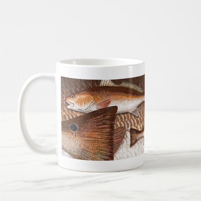 Trumrom (kungsfisk) kaffemugg (Vänster)