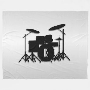 Trumset med monogram Silver Fleecefilt