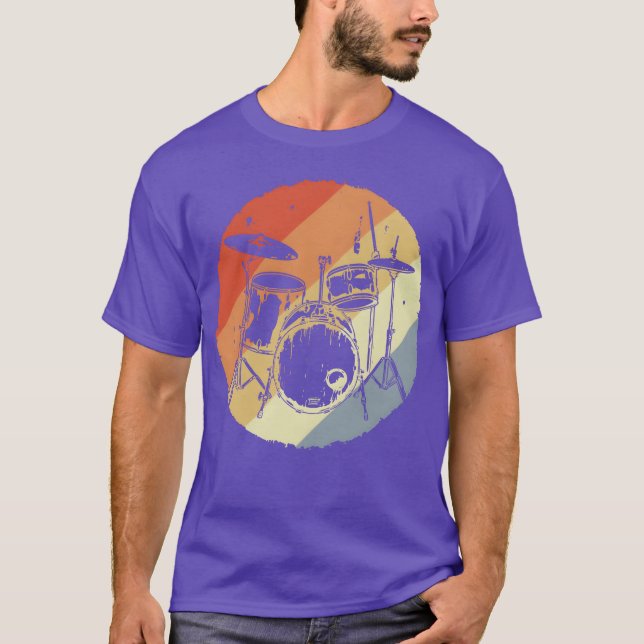 Trumset Retro vän T Shirt (Framsida)