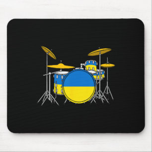 Trumset Ukrainas flagga Ukraina trummis musiker Musmatta