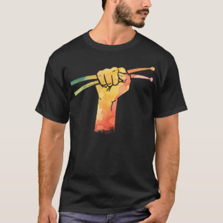 Trumslagargåvor för män Rock N Roll Kvinnor Trumst T Shirt