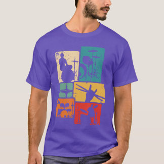 Trumspelare Rockmusik Trumstockar Trumning Vintage T Shirt