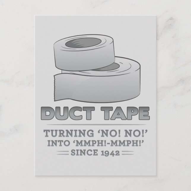 Trumtejp - nej! nej! in i mmph! Mmph! konstig Vykort (Framsida)
