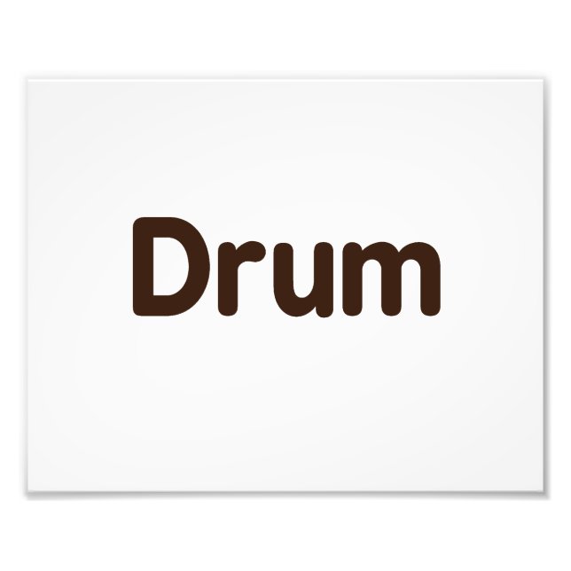 trumtext Brun musikdesign Fototryck (Framsidan)