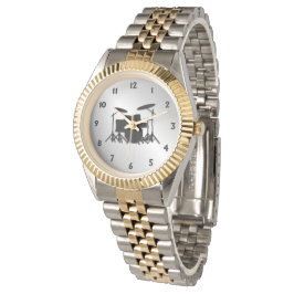 Trumuppsättningssvarta nummer armbandsur