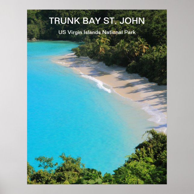 Trunk Bay, St, John, USVI National Park Poster (Framsidan)