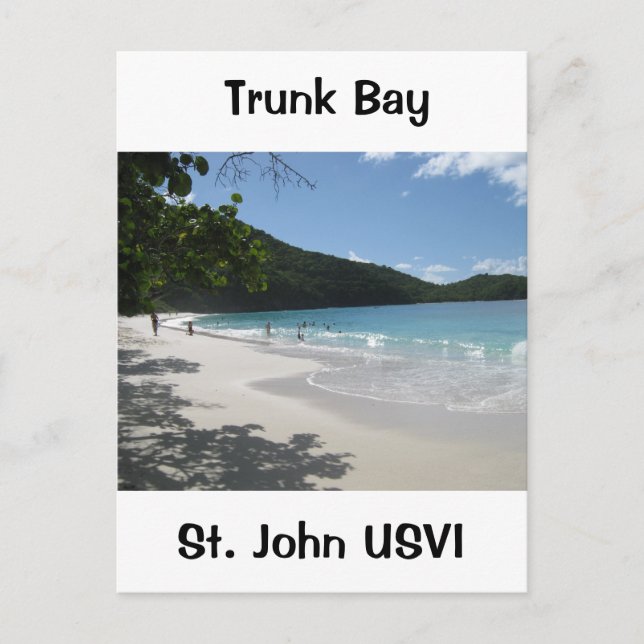 Trunk Bay, St John USVI Vykort (Framsida)