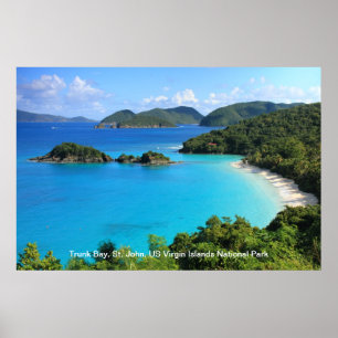 Trunk Bay, St John, Virgin Islands National Park Poster