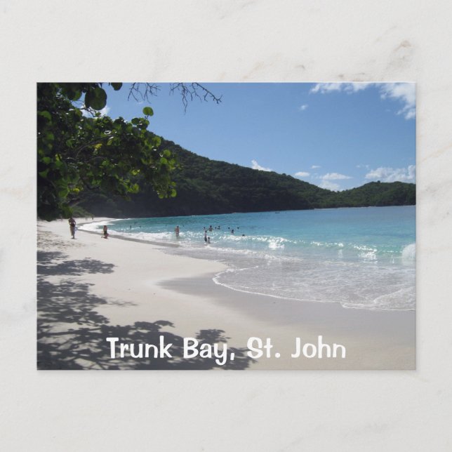 Trunk Bay, St. John Vykort (Framsida)