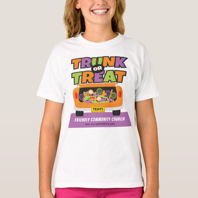Trunk eller Treat Event Volunteer T Shirt (Framsida)