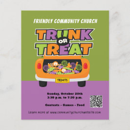 Trunk eller Treat Halloween Banner Flygblad
