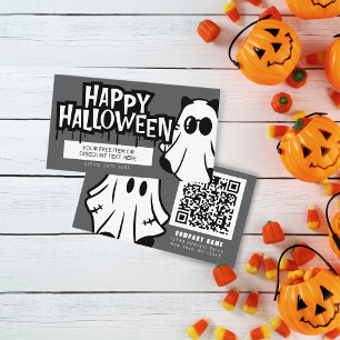 Trunk eller Treat Halloween Coola Spöken Visitkort