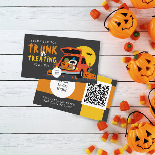 Trunk eller Treat Halloween Ghoulish Pumpkin Visitkort