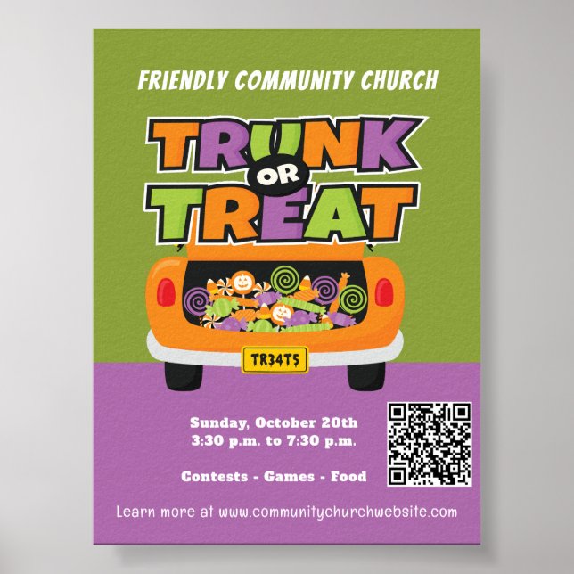 Trunk- eller Treat Halloween-händelse Poster (Framsidan)
