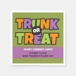 Trunk eller Treat Party Church Event Pappersservett