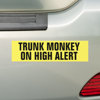 Trunk Monkey Funny Warning Car Bildekal