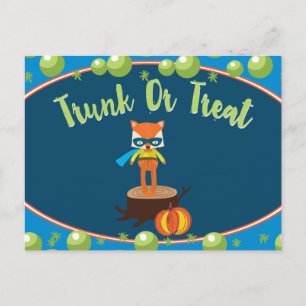 Trunk or Treat-gemenskapsevenemangskort Vykort