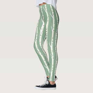 Trunk silver Birch Träd Leggings
