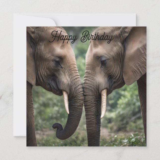 "Trunk to Trunk: A Gentle Elephant Embrace" (Framsida)