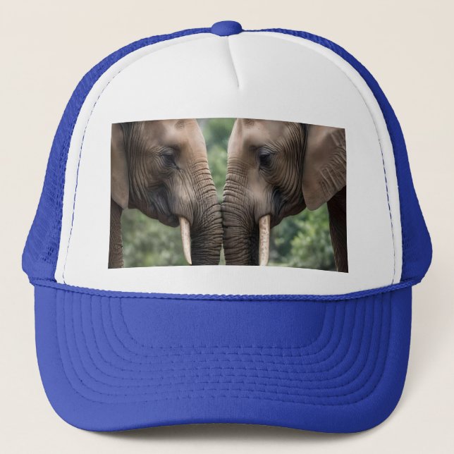 "Trunk to Trunk: A Gentle Elephant Embrace" Keps (Framsida)