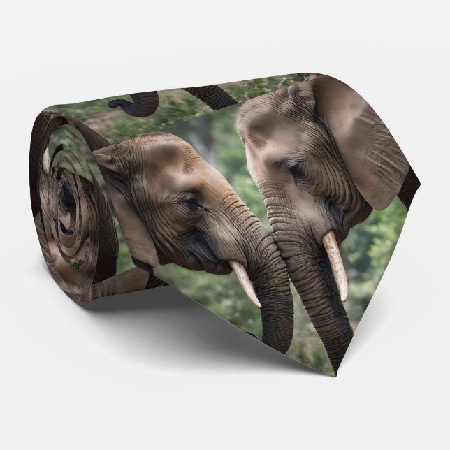"Trunk to Trunk: A Gentle Elephant Embrace" Slips (Rullad)