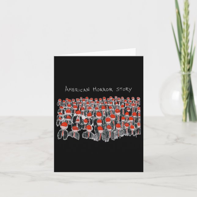 Trunkera president USA flagga Halloween-skräckhist Kort (Framsida)