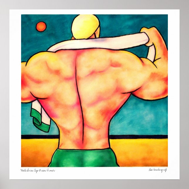 Trunkering av manliga Simmor för Grönt Poster (Framsidan)