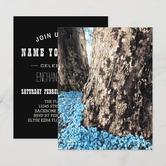 Trunks träd inbjudningar (Fram/baksida)
