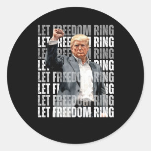 Truppera Frihet Ring 1 Runt Klistermärke