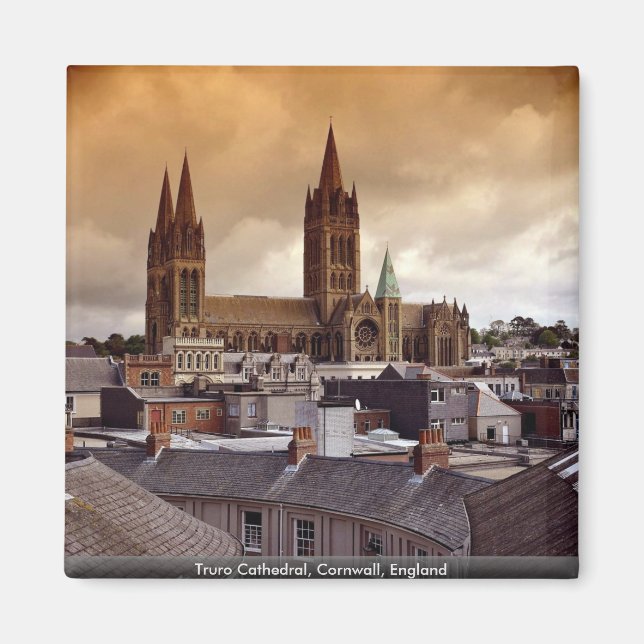 Truro Cathedral, Cornwall, England Magnet (Framsidan)