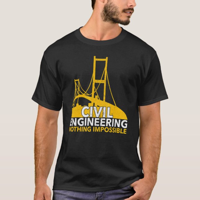 Truss Structure Civil Ingenjör Engineering Stude T Shirt (Framsida)